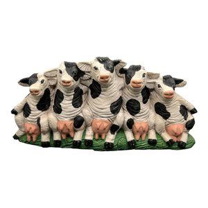 Nowell's Inc. 1993 Vintage Ceramic Cows Posing Mold Figurine